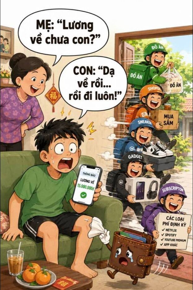 Lương về rồi… rồi đi luôn!